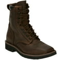 thumbnail image 2 of Justin Mens Pulley Lace-Up Work Boot Steel Toe Brown 9.5 EE, 2 of 5