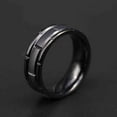 thumbnail image 5 of Black Gold Plated Matte 8mm Titanium Steel Mens Ring Men Wedding Band Man Ring, 5 of 6