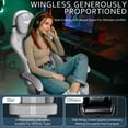 thumbnail image 5 of SOONTRANS Fabric Gaming Chair with Pocket Spring Cushion, 20" Wide Game Gamer Chairs Seat, Ergonomic Computer Chair with Adjustable Headrest, Lumbar Pillow, Footrest Reclining for Adults, Grey/White, 5 of 9