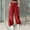 Red, variant on Casual Pants For Women Sevevn Women's Baggy Cargo Pants Trendy Casual Loose Fit Pants with Pockets