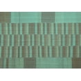 thumbnail image 1 of Ahgly Company Machine Washable Indoor Rectangle Abstract Turquoise Blue Contemporary Area Rugs, 4' x 6', 1 of 4