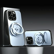 Compatible with iPhone 16 Pro Case with Invisible Magnetic O-Ring Stand Case for iPhone 16 Pro [Compatible with MagSafe][Great Grip Feeling], Shockproof Anti-fall Phone Case Cover,Blue