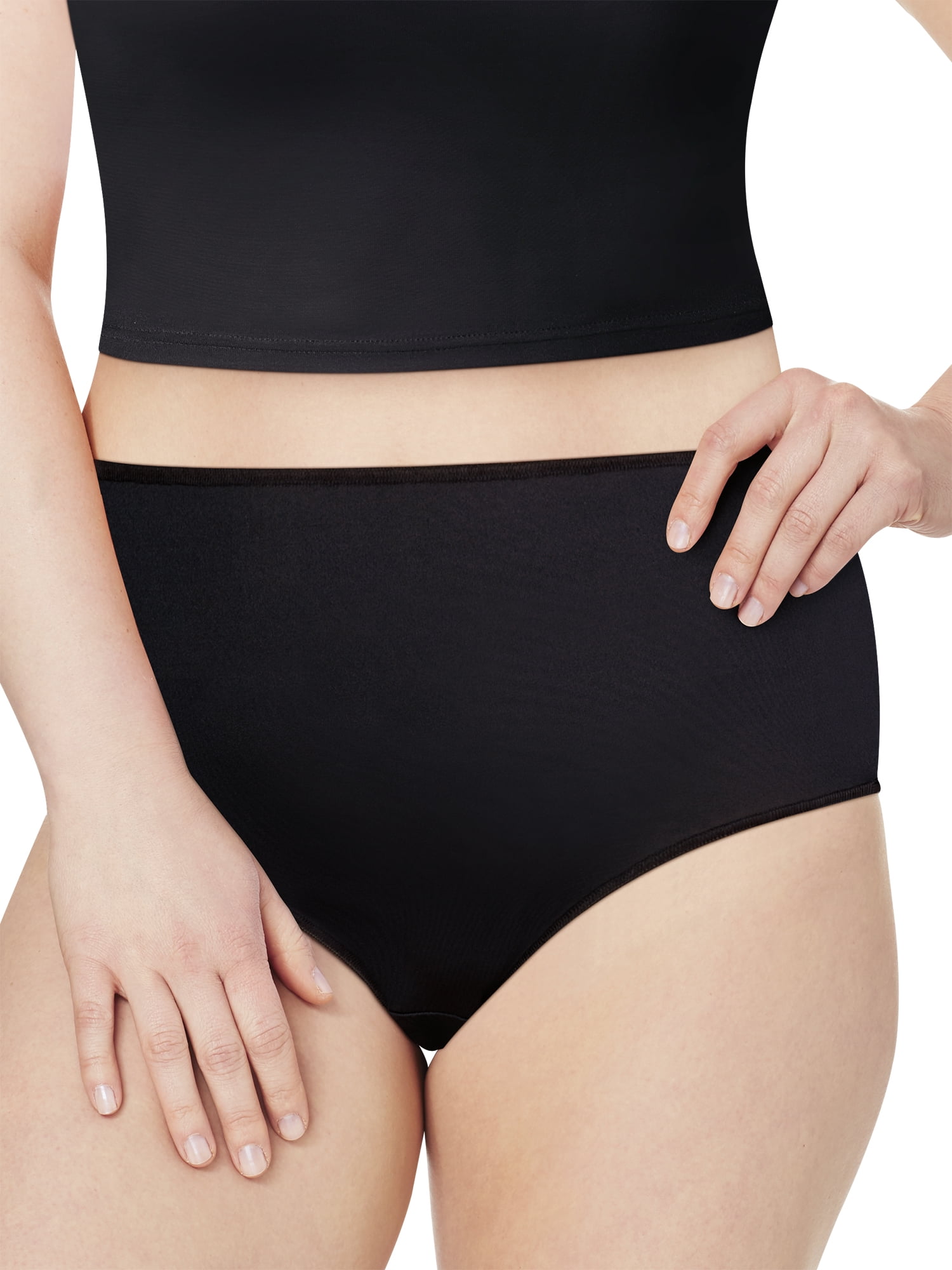 Hanes Just My Size Women's Microfiber Stretch Brief Underwear, 6-Pack (Plus  ) Assorted 10