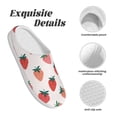thumbnail image 5 of Lsque Hand Drawn Strawberry Pattern Womens Comfort Cotton on Scuff With Memory Foam and Anti-skid Sole Slipper-37/38, 5 of 7