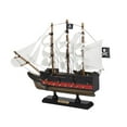 thumbnail image 4 of Handcrafted Model Ships PLIM12-BP-W-BlackFalcon 9 x 2 x 12 in. Wooden Captain Kidds Black Falcon White Sails Limited Model Pirate Ship, 4 of 8