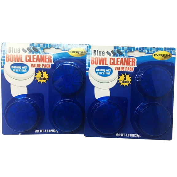ExFresh Tablet Bowl Bleach Cleaner Blue 3 Tablet Pack of 2