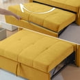thumbnail image 5 of Furvclv Sofa Bed With Headboard, Pull Out Sofa Bed, Fabric Love Seat Couch, Modern Love Seat Futon With 2 Pillows & 2 Adjustable Armrests For Small Spaces, 5 of 9