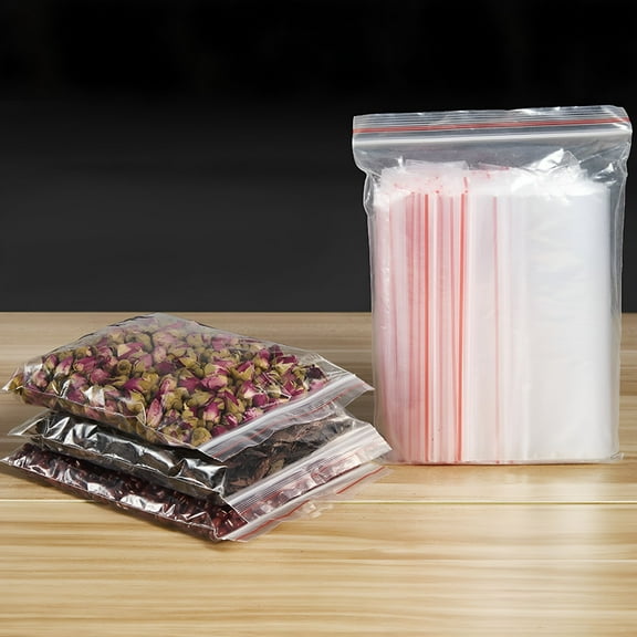 CCOCC Small Ziplock Bags for Jewelry 200PC Mini Plastic Self Sealing Bags for Storage 2 Inch Clear Durable Baggies for Storage, Packaging & Shipping