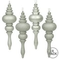 thumbnail image 2 of Vickerman 7" Silver 4-Finish Finial Ornament, 8 per Box, 2 of 3