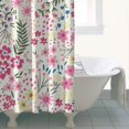 thumbnail image 4 of Pioneer Flower Floral Print Pattern Shower Curtain 36"x72" ,Bathroom Decorative Shower Curtains Set with 12 Hooks,Modern Waterproof Washable Shower Curtain, 4 of 6