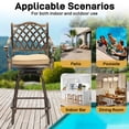 thumbnail image 6 of Zimtown Two-piece Set Cast  Aluminum  Bar Chairs, Patio Furniture Set Weather Resistant, Grid, Back, 6 of 8