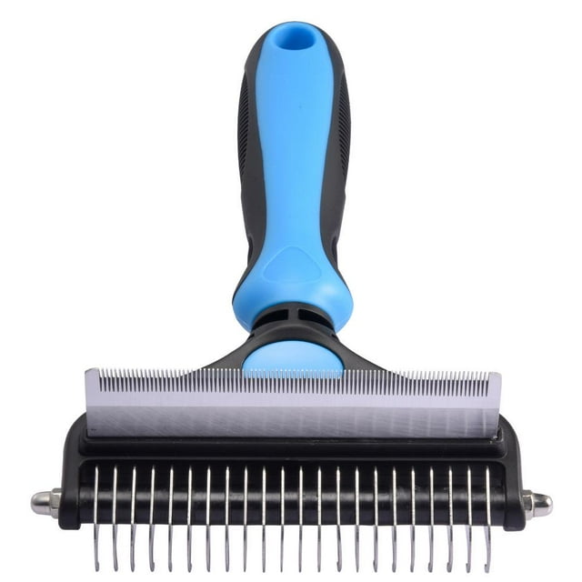 Undercoat Rake for Cats Dog Cat Rake Brush Grooming Tool Safe to Use 2 in 1 Dematting Comb and Deshedding Tool for Mats Tangles Loose Hair Removing Shedding 2 Sizes Available everywhere