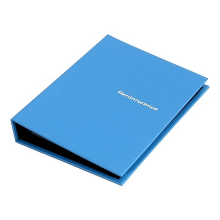 - Home Retangular Shaped Letter Print Memo Collections Holder Photo Album Blue