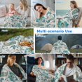 thumbnail image 5 of Teal Paisley Floral Cooling Blanket, Lightweight Breathable Summer Throw Blanket with Double Sided Cold Effect,Boho Ethnic Tribe Traditional Picnic Beach Blankets Bed Sheet for Hot Sleepers 50"x60", 5 of 8