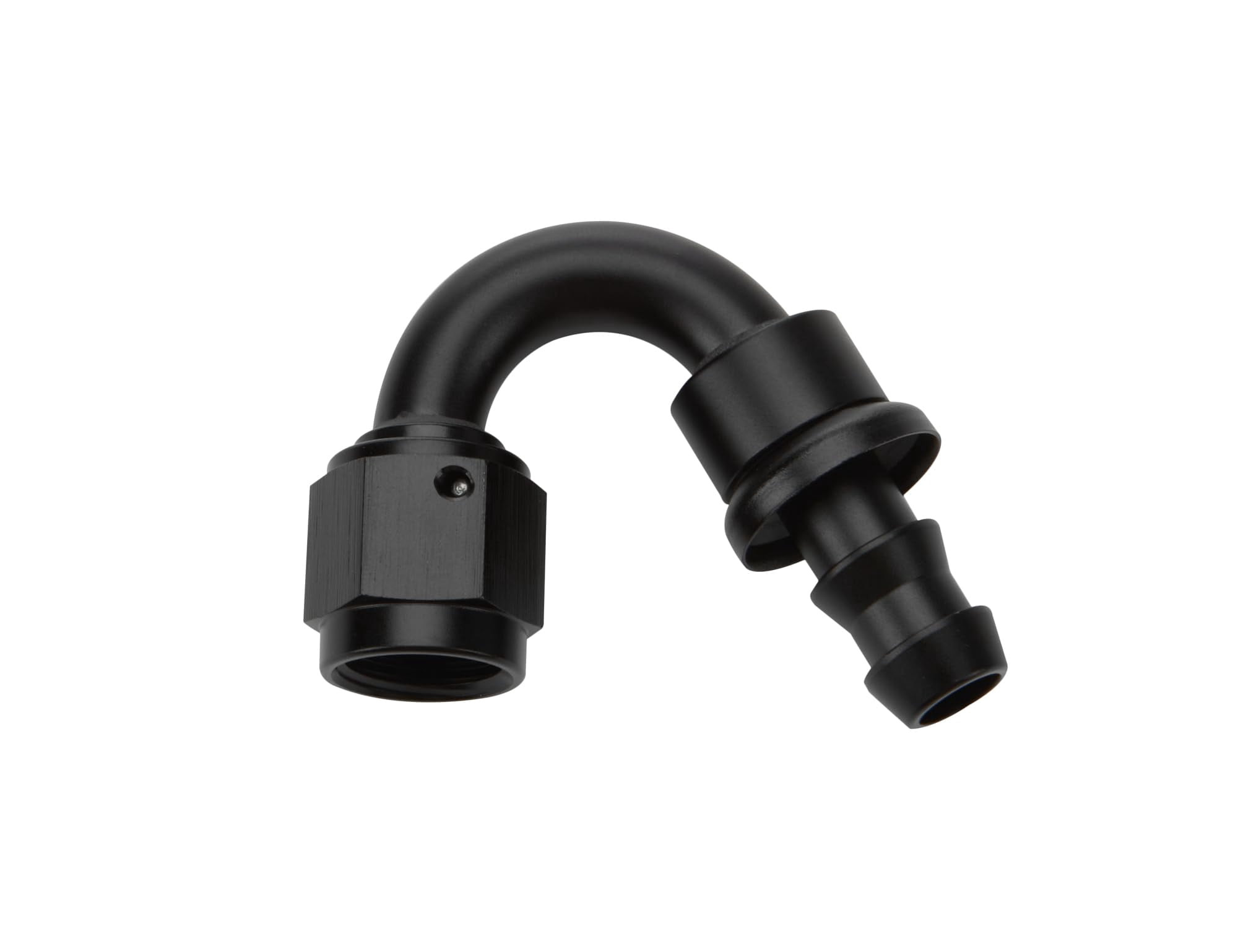 Allstar Performance ALL49472 -6AN 150 deg Pushlock Hose End Elbow, Black