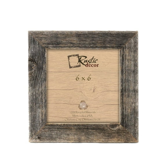 6x6-1.5" Standard Reclaimed Rustic Barn Wood Wall Frame