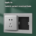 thumbnail image 2 of 86 Type Switch Socket Wall Panel Decorative Frame Cover Wall Switch Bottom Box White Grey PC Switch Surround Plate, 2 of 6