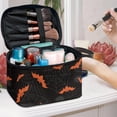 thumbnail image 5 of HELLHERO Bat Spider Web Travel Make Up Organizer Travel Wash Cosmetic Bag Small Makeup Bag Fold Flat With Brush Storage Carry-on Travel Essentials for Men Women, 5 of 6