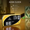 thumbnail image 4 of Reloj digital inteligente islámico Azan, decoración, pantalD, de oraciones, Islam Pray, reloj despertador recargable USB Hugo Reloj Azan islámico, 4 of 10