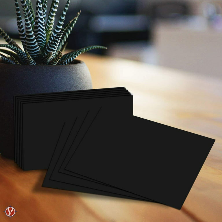 Blank Index Flash Note Cards | Black Colored Cardstock For DYI Greeting &  Invitation etc. | 50 Cards Per Pack | 3 x 5