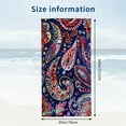 thumbnail image 3 of PHYHOO Pretty Paisley Beach Towel Large Lightweight Microfiber Towel Super Absorbent Sand Free Beach Blanket Thin Quick Dry Pool Towel for Beach Travel Sports Pool Bath Camping Yoga 30x60in, 3 of 8