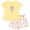 Yellow / white, floral, variant on John Deere Horse T-Shirt and French Terry Wrap Skort Gingham Toddler to Big Kid