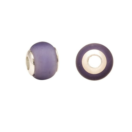 - Purple Opaque Glass Large Hole Beads Murano Lampwork European Glass Crystal Charms Beads Spacers Fit Pandora Troll Chamilia Carlo Biagi Zable Snake Chain Charm Bracelets 11x14mm 4pcs