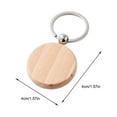 thumbnail image 2 of fastboy Wooden Keychain Wood Key Ring Lightweight Pendant Buckle Collection Circle 4*4, 2 of 6
