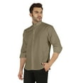 thumbnail image 4 of Bestman Formal Front Button Placket Solid Shirts For Mens Long Sleeve Regular Fit Shirt, 4 of 7