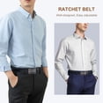thumbnail image 3 of Men's Belt, KM Legend Leather Ratchet Dress Belt for Men, Jeans Belt with Adjustable Buckle, 44” to 46” Trim to Fit for Your Size, 3 of 6