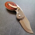 thumbnail image 4 of High-Quality Folding Knife | Wood Handle | 440C Steel Blade | Portable Pocket Knife for EDC, Camping, and Survival, 4 of 6