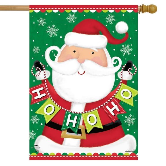 Briarwood Lane Santa Ho Ho Ho Christmas House Flag