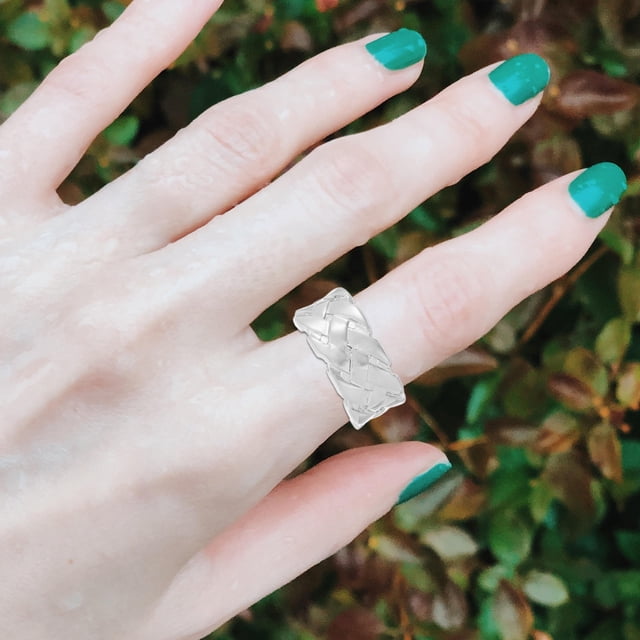 UPOUART Anillo Nudo Abierto Dorado De Cobre Para Mujer Con Y Estilo Único