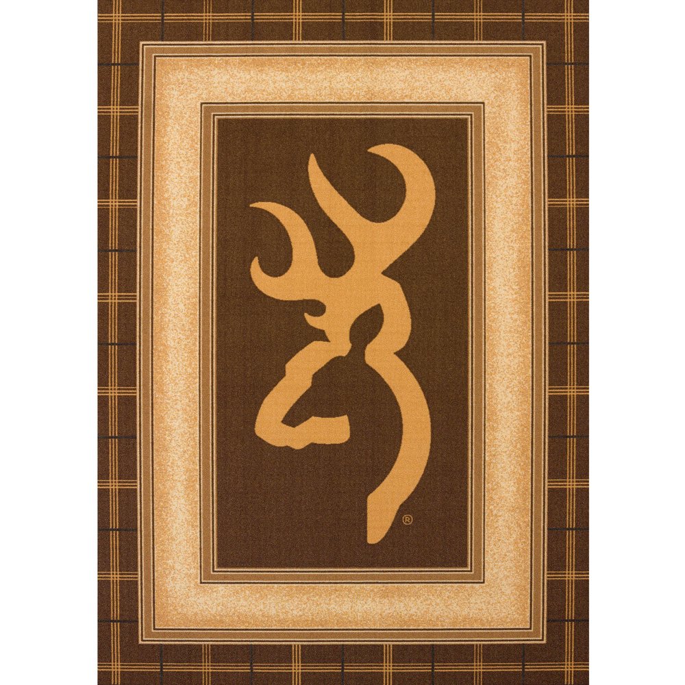 Browning Buckmark Brown Nylon Area Rug