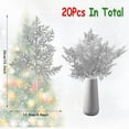 thumbnail image 2 of 20PCS Christmas Artificial Pine Needles,Glitter Christmas Tree Picks and Sprays for Xmas Tree Wreath Wedding Bouquet Decoration,Christmas Decor(Silver), 2 of 9