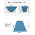 thumbnail image 5 of Blue Sheer Waterfall Valance Curtains for Window, Modern Pure Wave Ride Rod Pocket Sheer Topper Swag Curtains for Living Room, Kitchen 38.5"W x 47.2"L, 1 Panel, 5 of 7