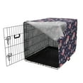 thumbnail image 3 of Space Dog Crate Cover, Japanese Kawaii Cat Traveling in a Rocket Stars and Funny Elements, Easy to Use Pet Kennel Cover for Medium Large Dogs, 35" x 23" x 27", Multicolor, by Ambesonne, 3 of 6