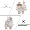 thumbnail image 3 of Minkissy 4Pcs/Set Kids Train Ornament Christmas Train Decorations Wooden White, 3 of 6