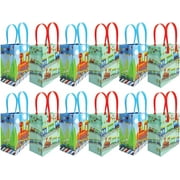 Tinymills Assorted Train Plastic Reusable Gift Bags, 12 Pack