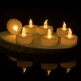 thumbnail image 4 of Realistic Bright Flameless LED Tea Light Candles, Bright, Flickering, Battery Powered Fake Candles, Unscented Tea Lights, Pack of 24, 4 of 4