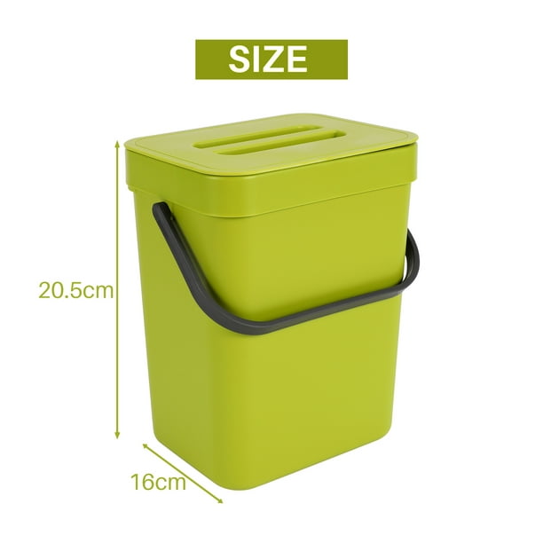 Petit sac poubelle biodégradable de 5 litres, mini sac poubelle compostable  solide pour salle de bain à domicile, bureau, cuisine, convient pour 5 L, 3  L, blanc (8 à 12 litres) : : Epicerie