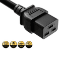 thumbnail image 2 of 6ft 12 AWG 20A 250V Heavy-Duty Power Cord (NEMA L6-20P to IEC 320 C19), 2 of 3