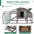 thumbnail image 5 of PETSCOSSET 158"L Large Chicken Coop with Run, Outdoor Chicken Hen House with Wheels, Nesting Boxes, Gray, 5 of 8