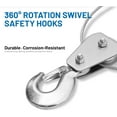 thumbnail image 3 of Come Along Winch, 3000 lbs Pull Capacity, 12 ft Steel  Hand Winch with 2 Hooks, 3 of 6