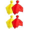 thumbnail image 1 of 4 Pieces Football Penalty Flag Football Challenge Flags Tossing Football Referee Flag For Party Accessory(2 Red & 2 Yellow), 1 of 7