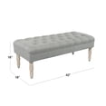 thumbnail image 2 of HomePop Classic Tufted Medium Bench - Gray Woven, 2 of 10