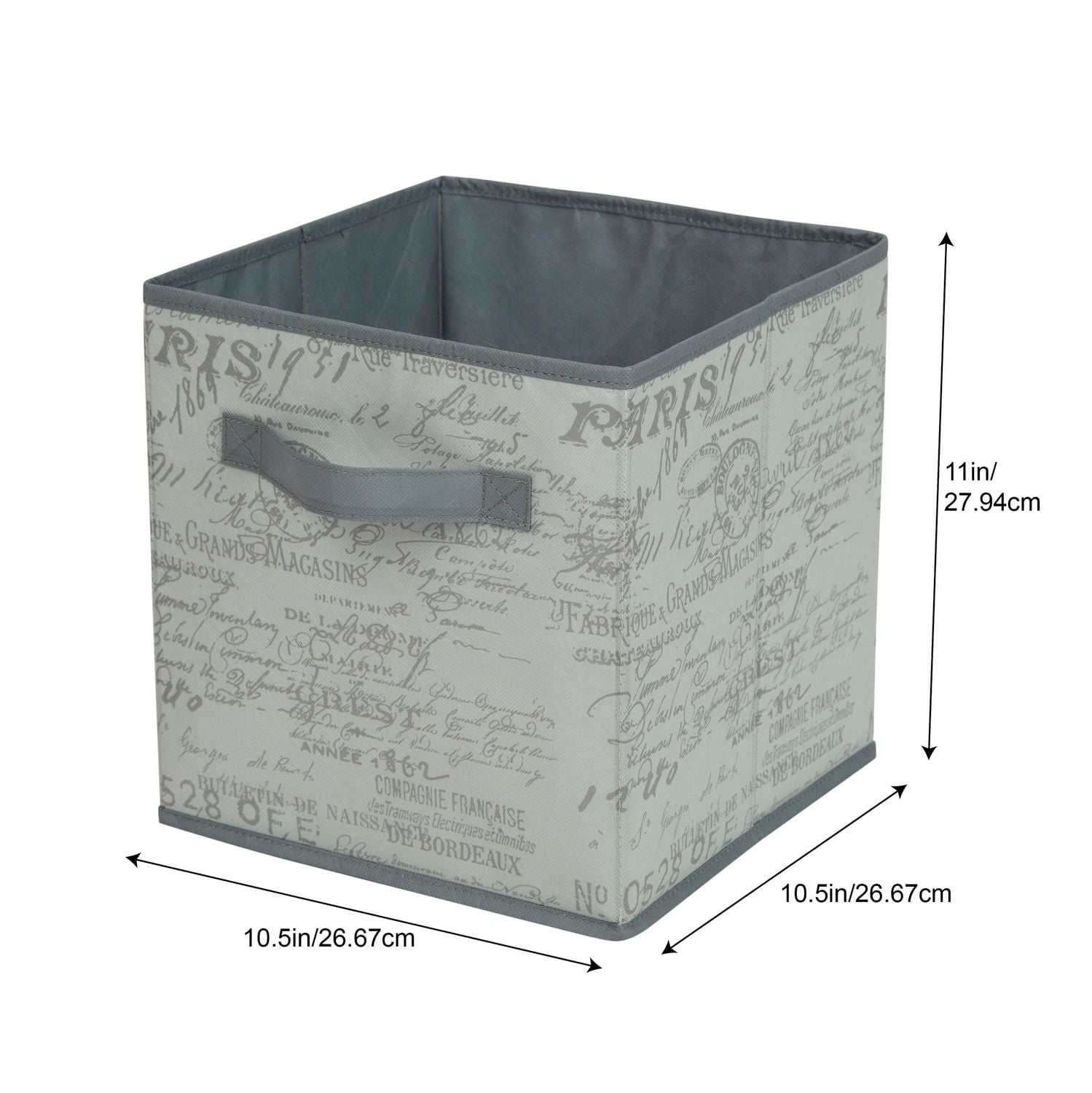 Mainstays Storage Cube Basket Box for Adult, Foldable, Main Materials Are Non Worn Fabric and Paper Card, Perfect for Nursery, Playroom Etc.