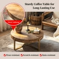 "Gexpusm 32"" Farmhouse Round Wood Coffee Table With Gold Metal Legs
