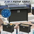 thumbnail image 5 of SUNCROWN 8-Piece Outdoor Patio Furniture Sofa Set All-Weather Wicker Sectional Conversation Set with Modern Glass Coffee Table, Cushions and Fire Pit Table, Dark Blue, 5 of 7