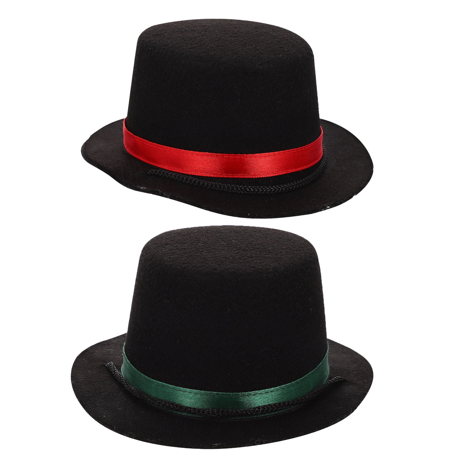 KONTONTY 2Pcs Dog Top Hat in Assorted Colors Soft Breathable Pet Costume Cap for Birthday Parties and Celebrations